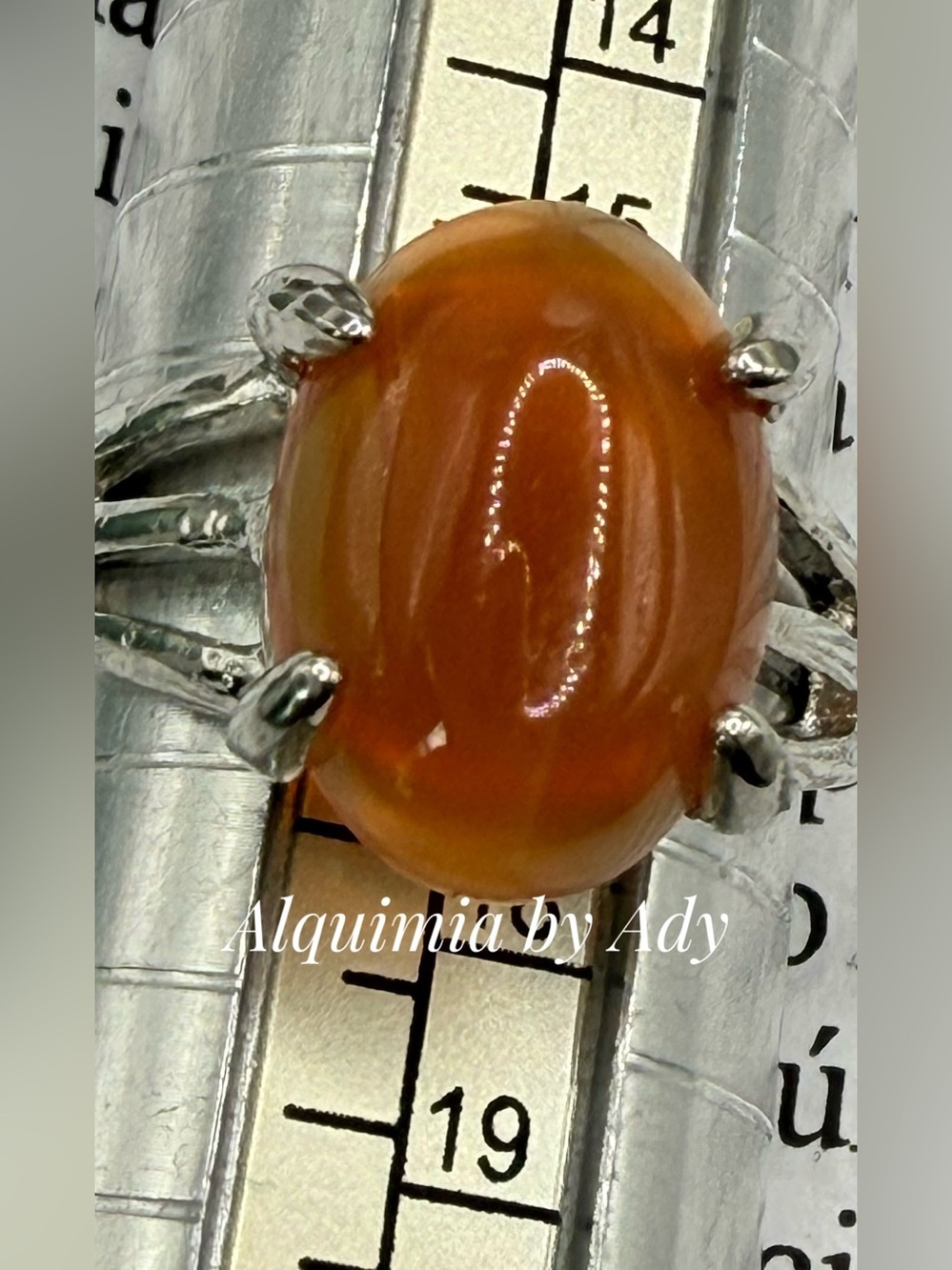 Boho Silver Claw Ring with Deep Carnelian Oval